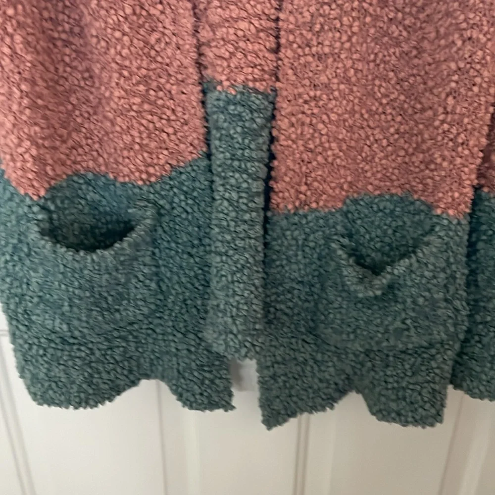 Hippie Rose Cozy Color-block Cardigan size Large Knitted sweater - Picture 4 of 5